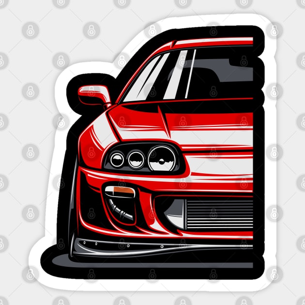 2jz Supra (red) Sticker by Markaryan